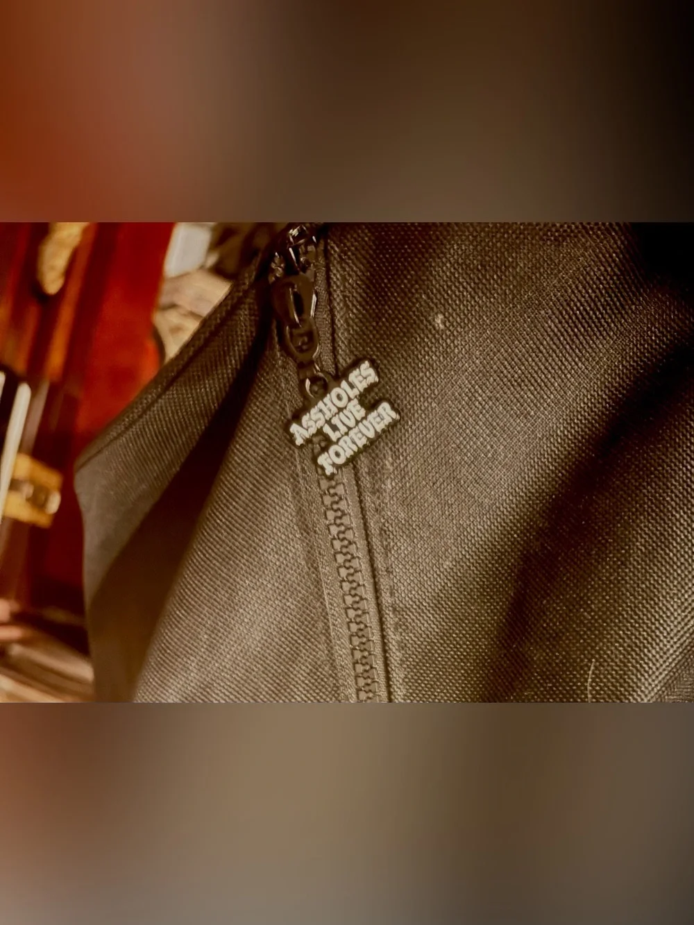 assholes live forever shoulder adjustable bag